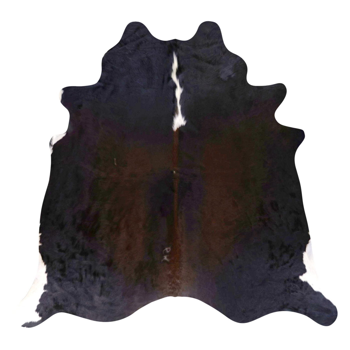 Natural Brazilian Cowhide Rug -  Espresso & Ivory