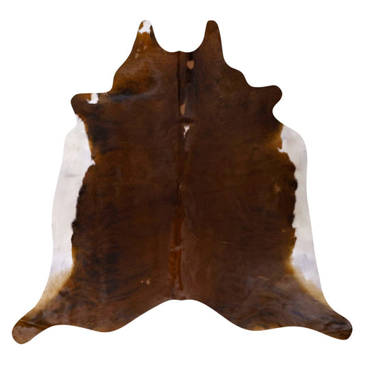 Natural Brazilian Cowhide Rug -  Mocha & Ivory