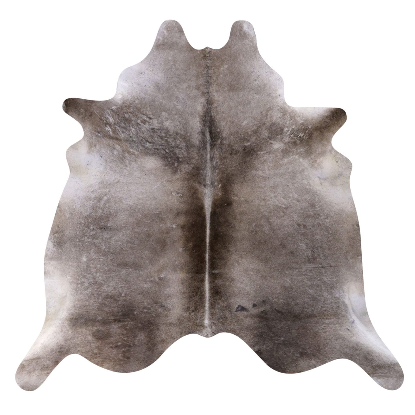Natural Brazilian Cowhide Rug -  Charcoal & Ivory