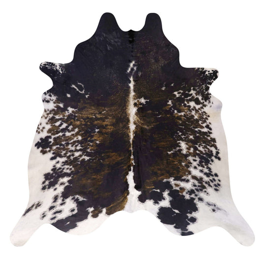 Natural Brazilian Cowhide Rug -  Espresso & Ivory