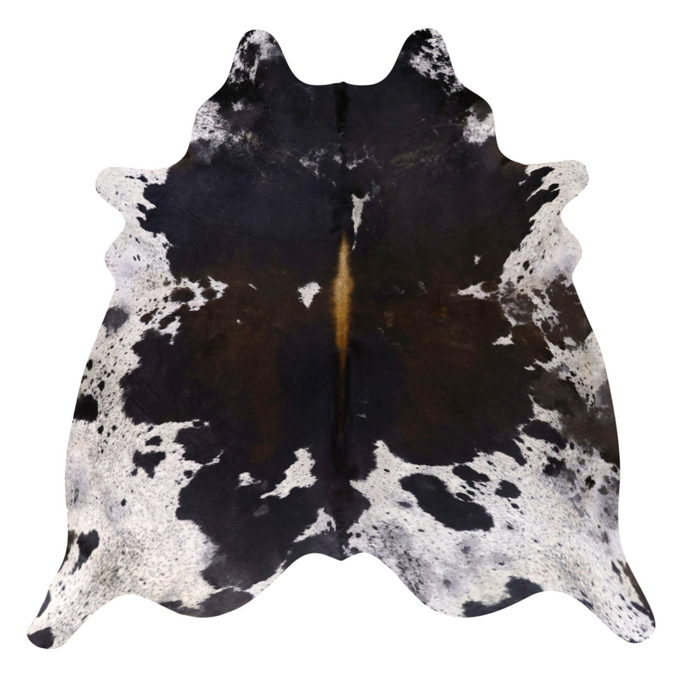 Natural Brazilian Cowhide Rug -  Espresso, Caramel & Ivory