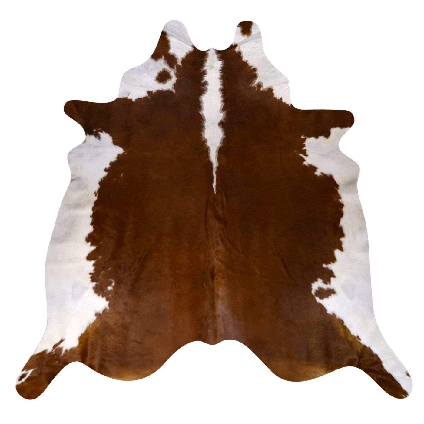 Natural Brazilian Cowhide Rug -  Mocha & Ivory