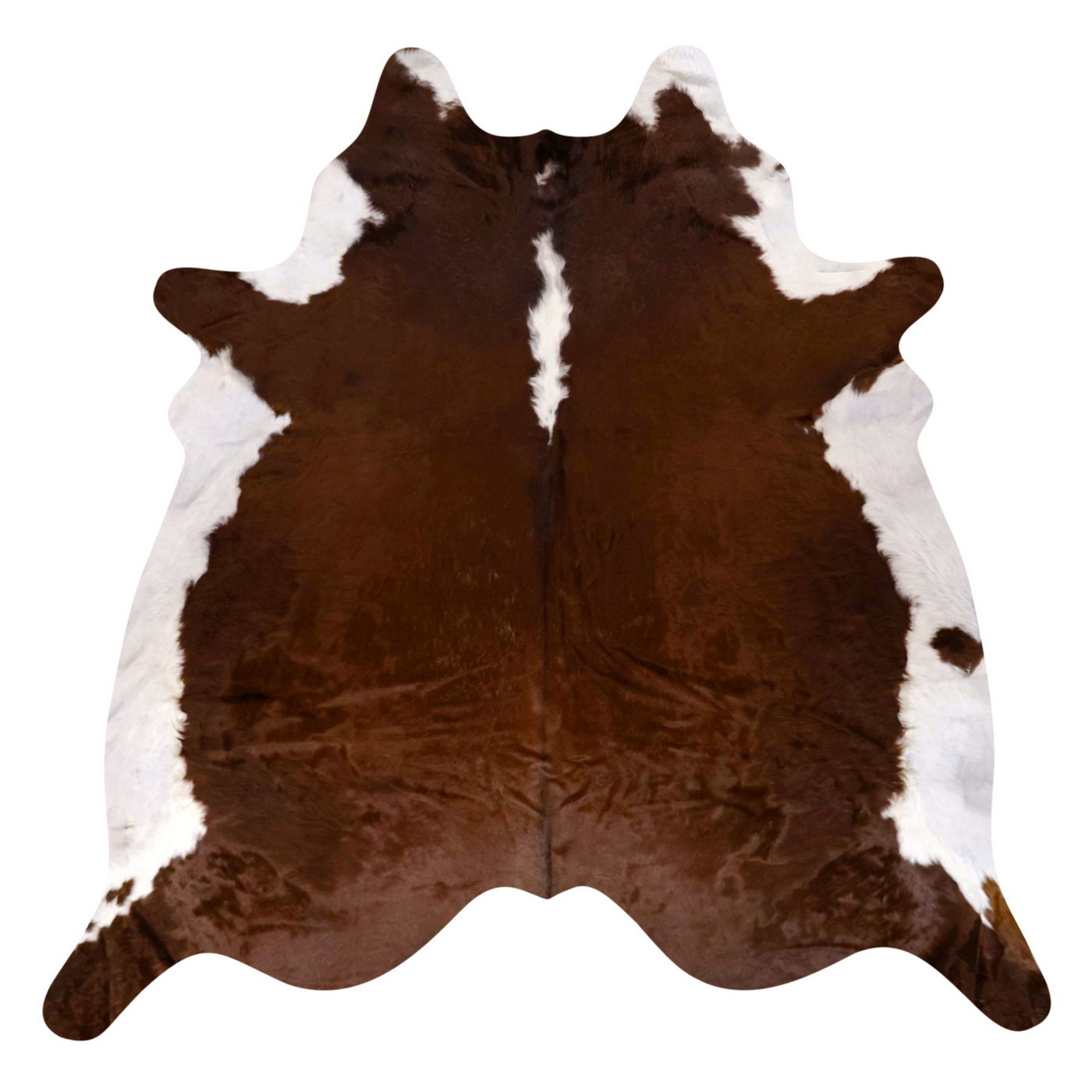 Natural Brazilian Cowhide Rug -  Mocha & Ivory
