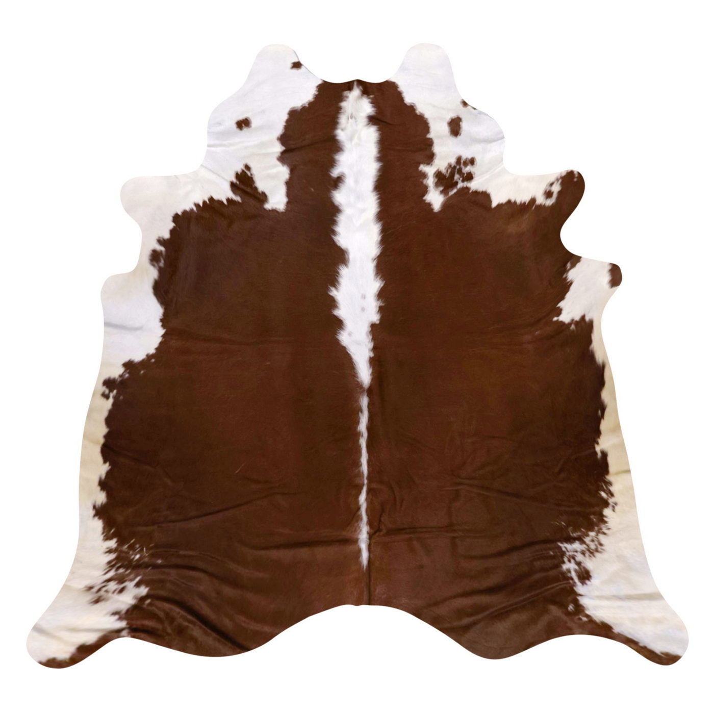 Natural Brazilian Cowhide Rug -  Mocha & Ivory