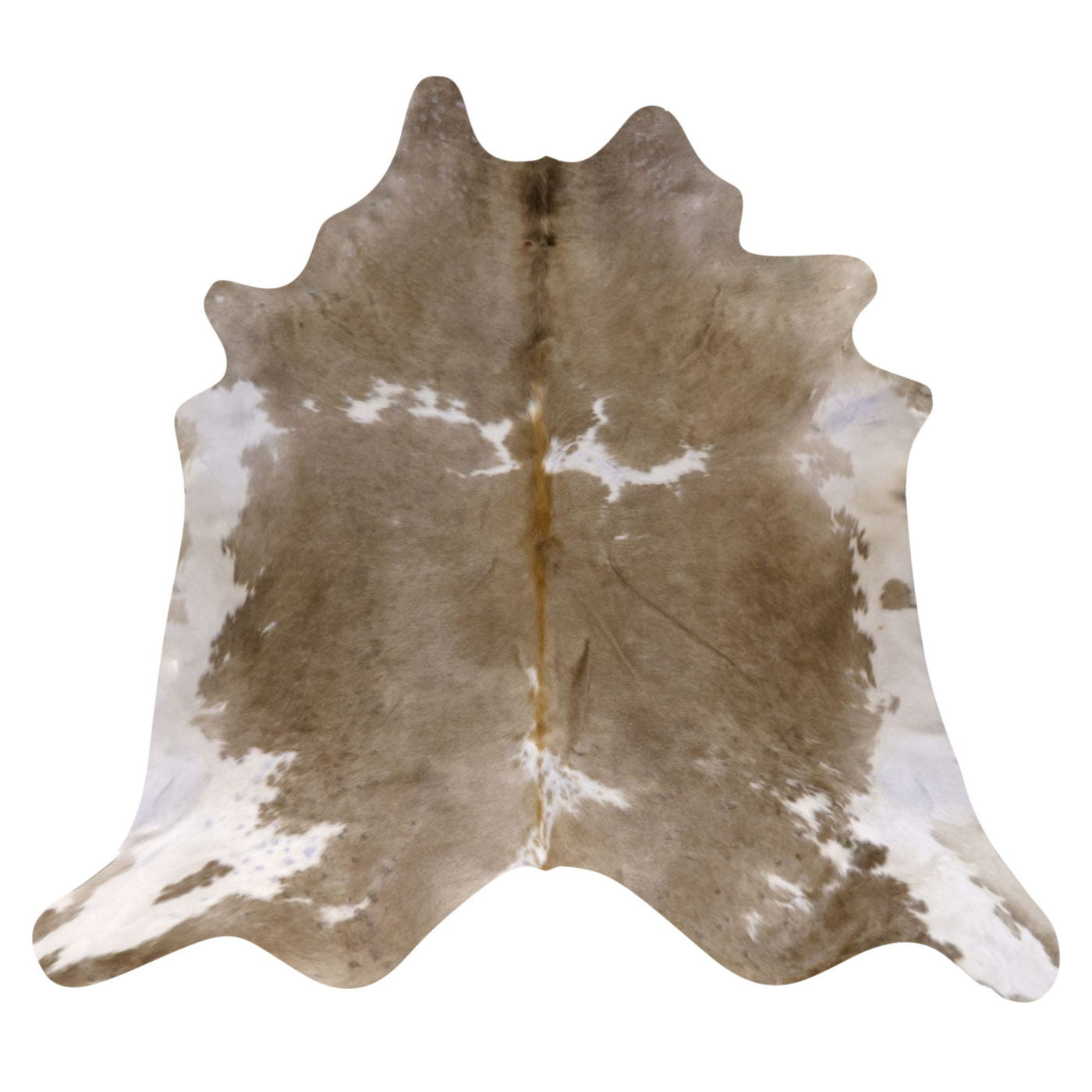 Natural Brazilian Cowhide Rug -  Taupe & Ivory