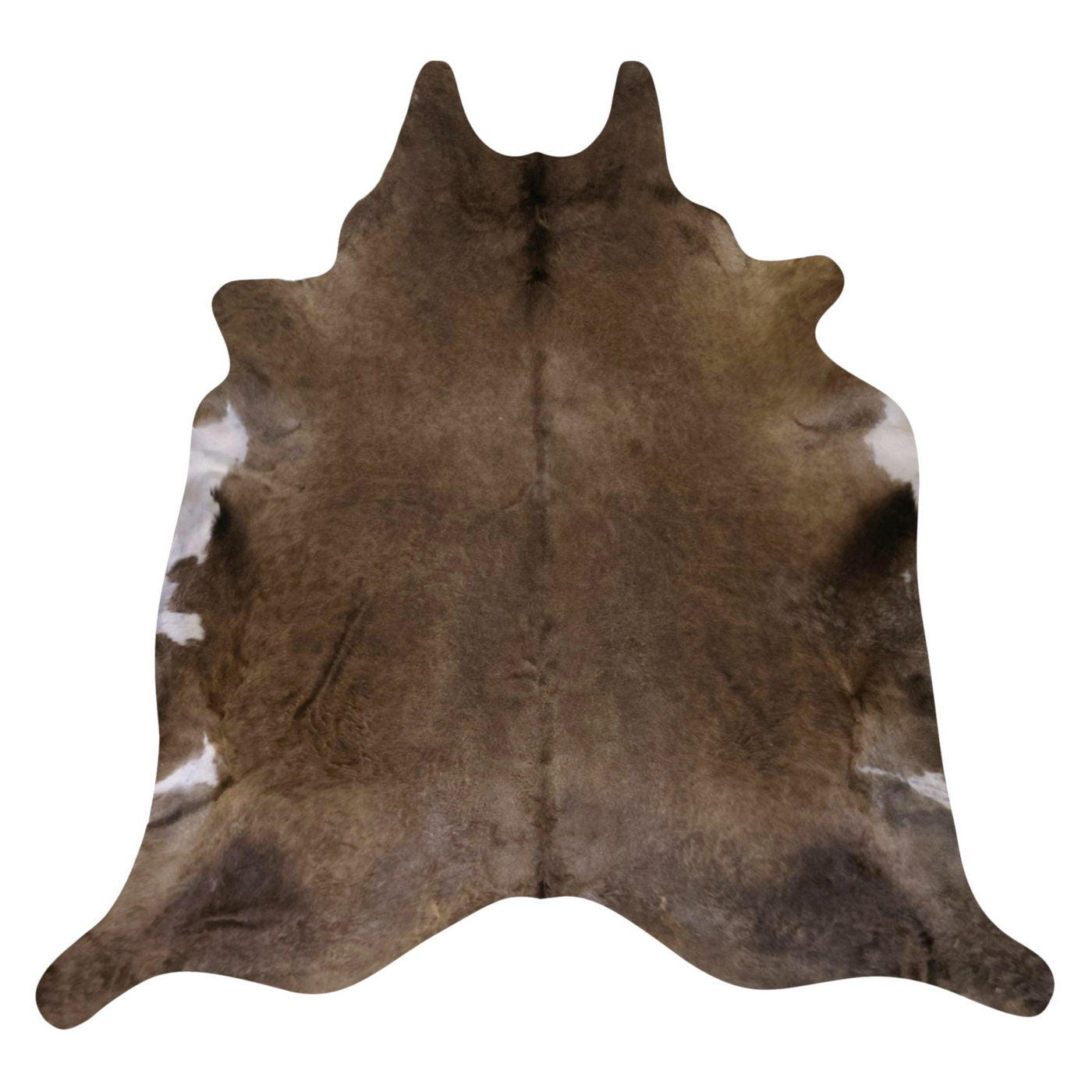 Natural Brazilian Cowhide Rug -  Chocolate & Ivory