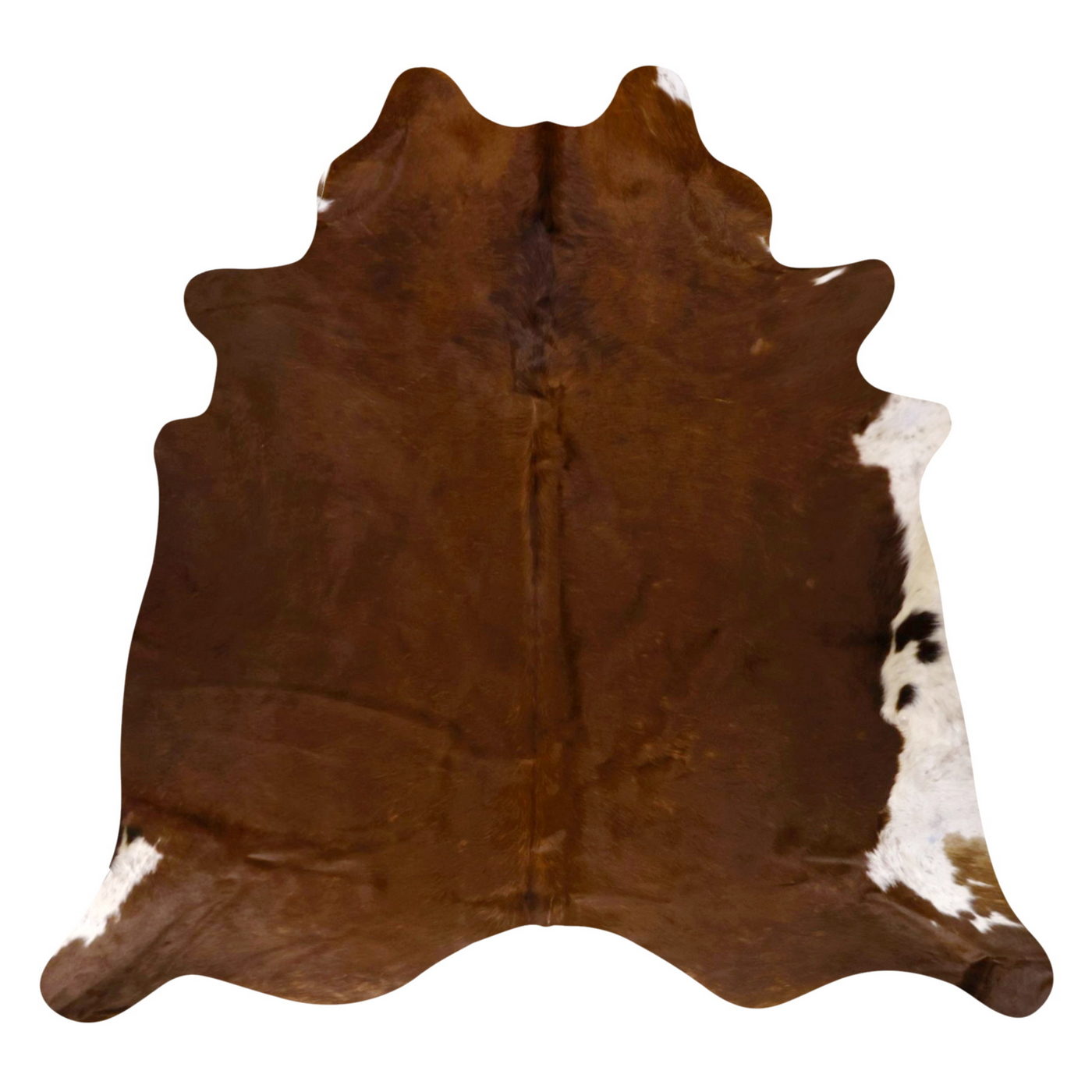 Natural Brazilian Cowhide Rug -  Mocha & Ivory