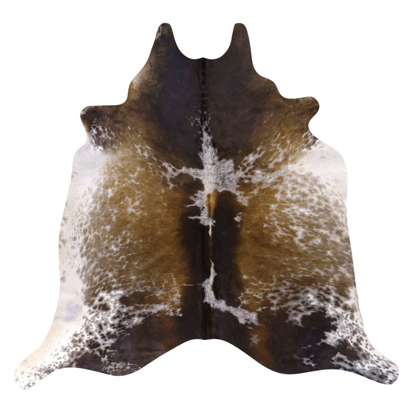 Natural Brazilian Cowhide Rug -  Mocha, Espresso & Ivory
