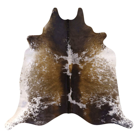 Natural Brazilian Cowhide Rug -  Mocha, Espresso & Ivory