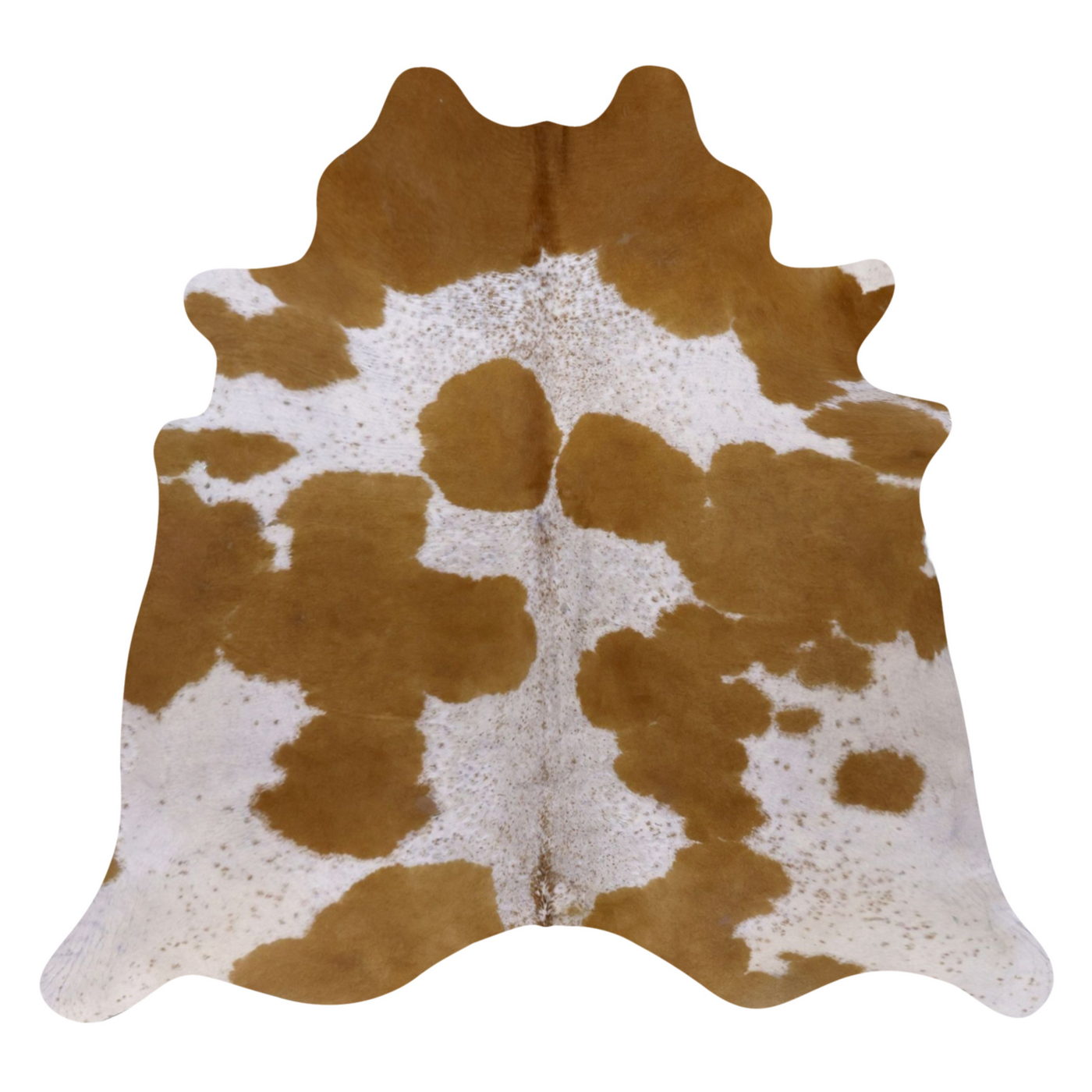 Natural Brazilian Cowhide Rug -  Ivory & Caramel