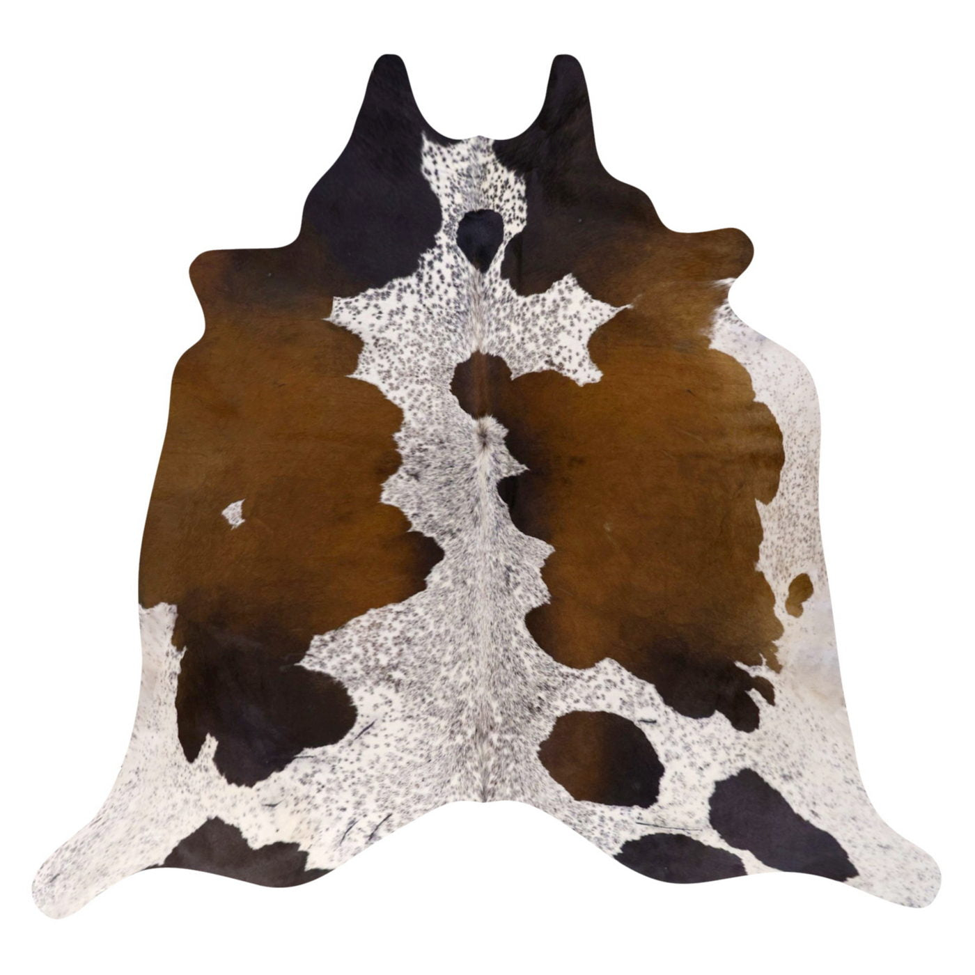 Natural Brazilian Cowhide Rug -  Mocha, Espresso & Ivory