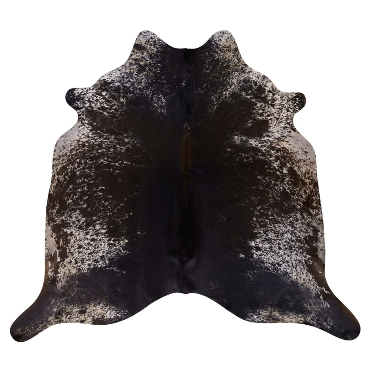 Natural Brazilian Cowhide Rug -  Espresso & Ivory