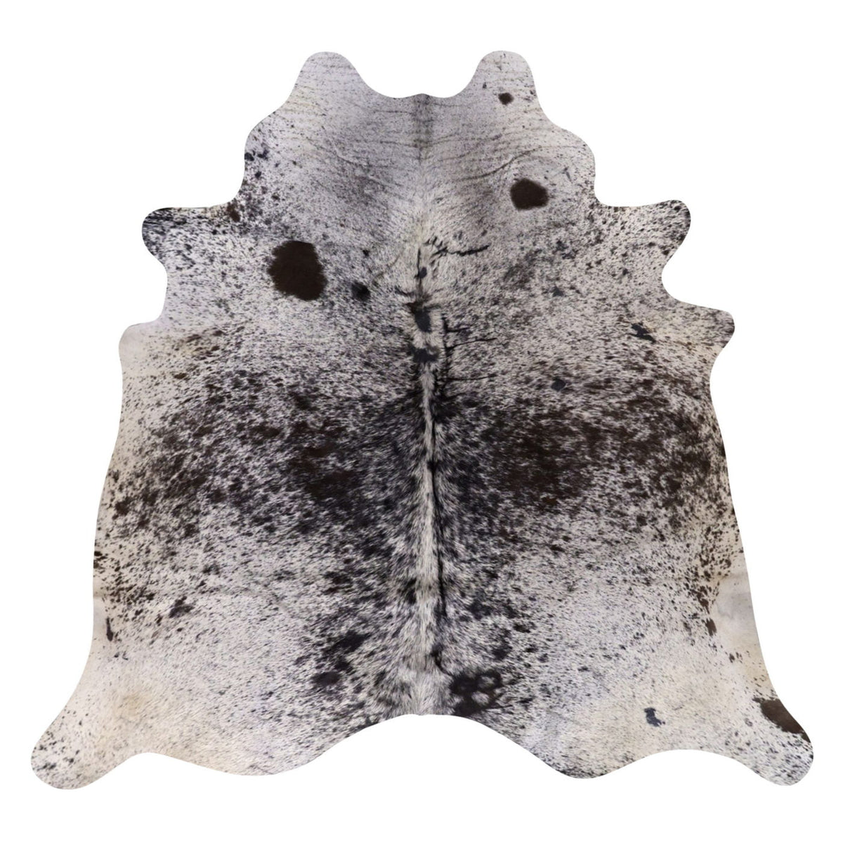 Natural Brazilian Cowhide Rug -  Grey, Charcoal & Ivory
