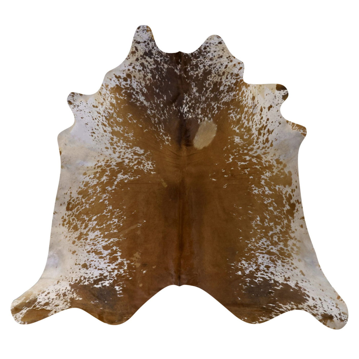 Natural Brazilian Cowhide Rug -  Caramel, Ivory & Chocolate