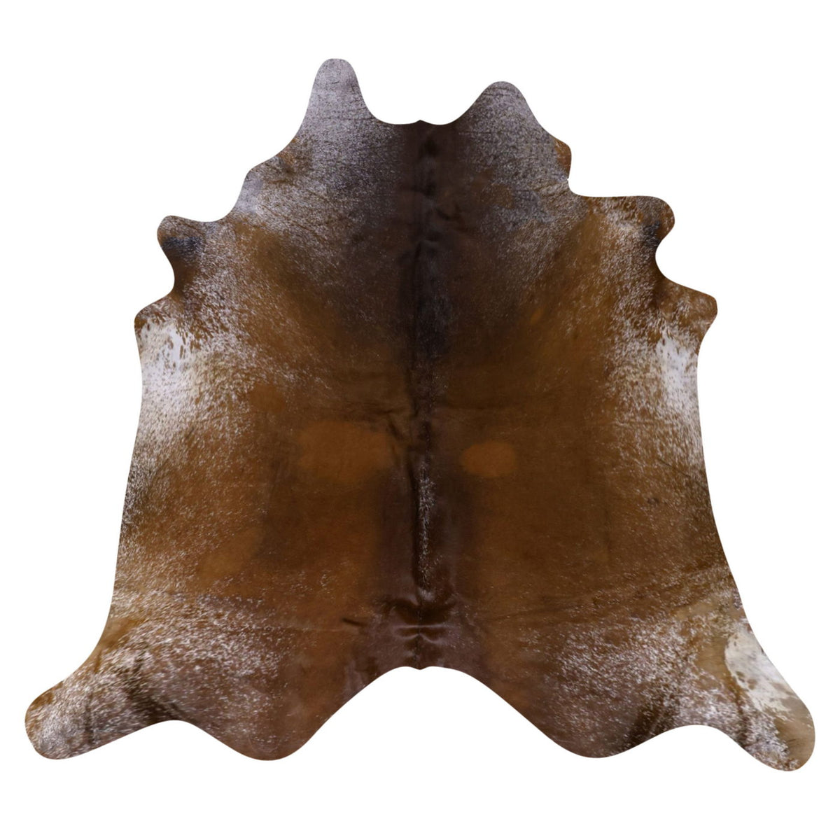 Natural Brazilian Cowhide Rug -  Chocolate, Caramel & Ivory