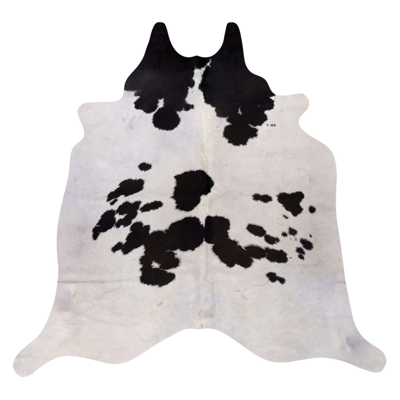 Natural Brazilian Cowhide Rug -  Ivory & Espresso