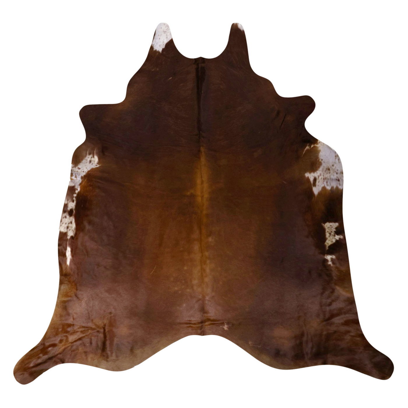 Natural Brazilian Cowhide Rug -  Mocha & Ivory