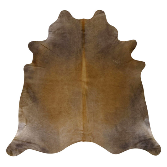 Natural Brazilian Cowhide Rug -  taupe & Caramel
