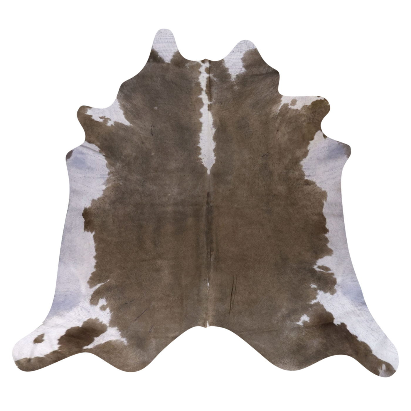 Natural Brazilian Cowhide Rug -  Taupe & Ivory