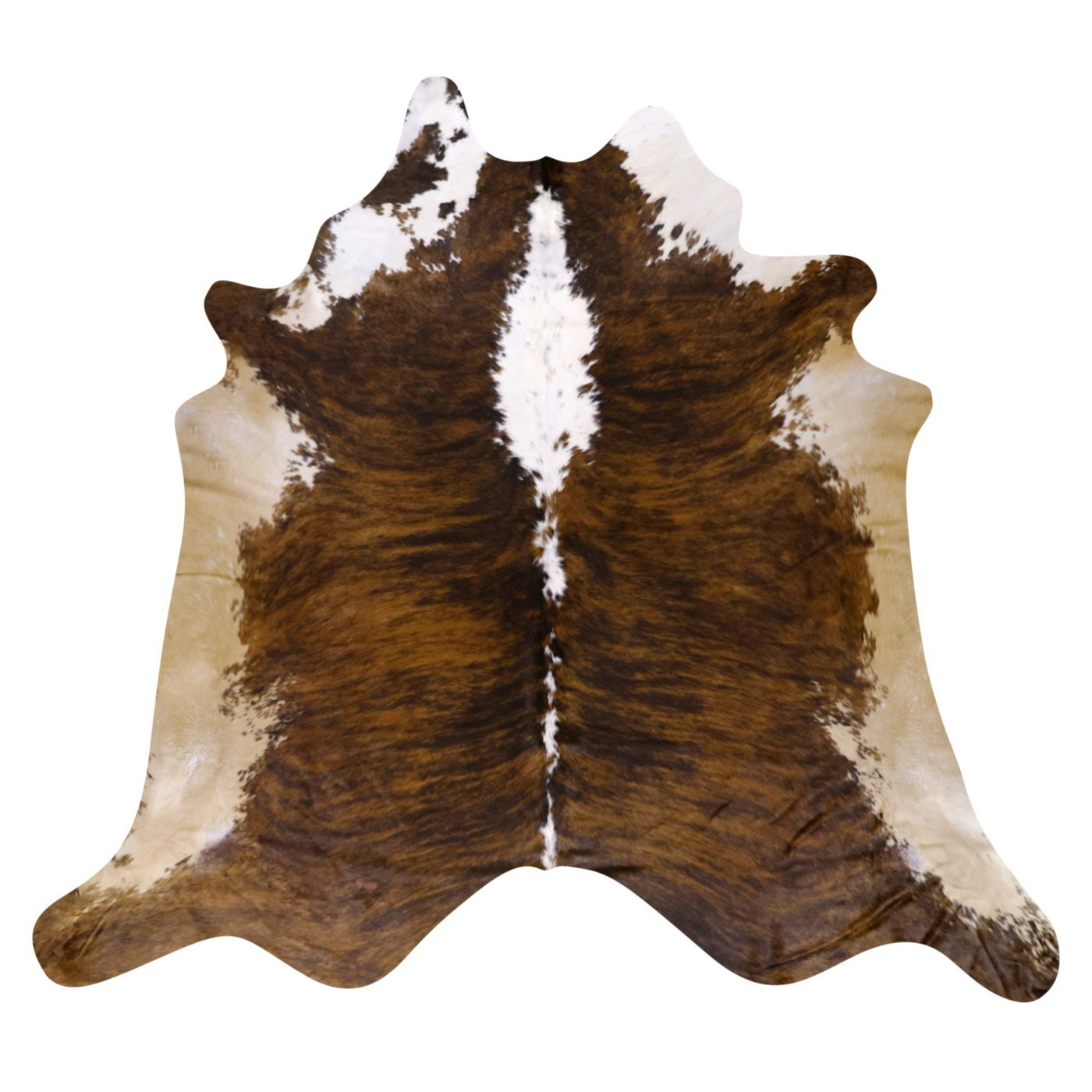 Natural Brazilian Cowhide Rug -  Mocha, Espresso & Ivory