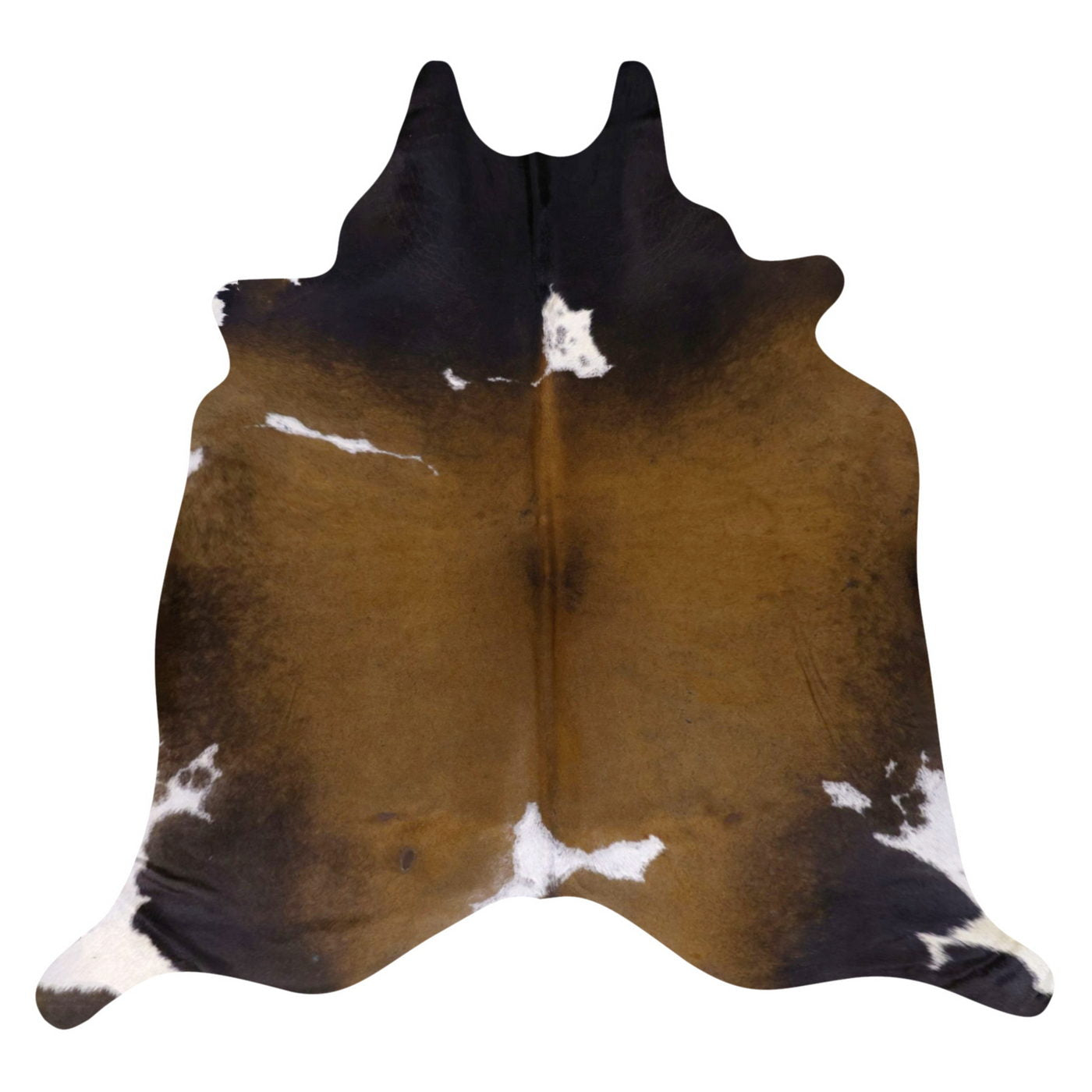 Natural Brazilian Cowhide Rug -  Mocha, Espresso & Ivory