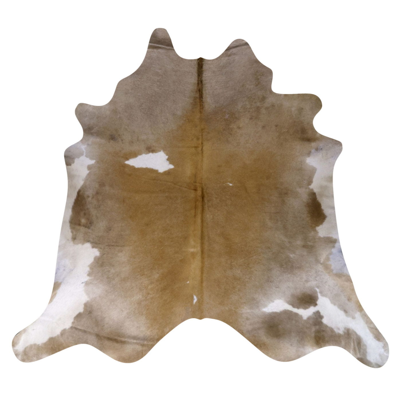 Natural Brazilian Cowhide Rug -  Taupe, Caramel & Ivory
