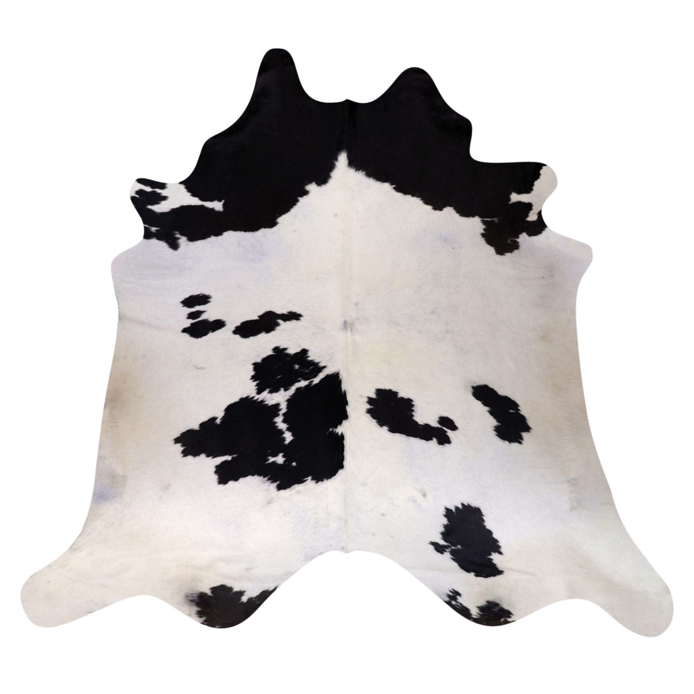 Natural Brazilian Cowhide Rug -  Ivory & Espresso