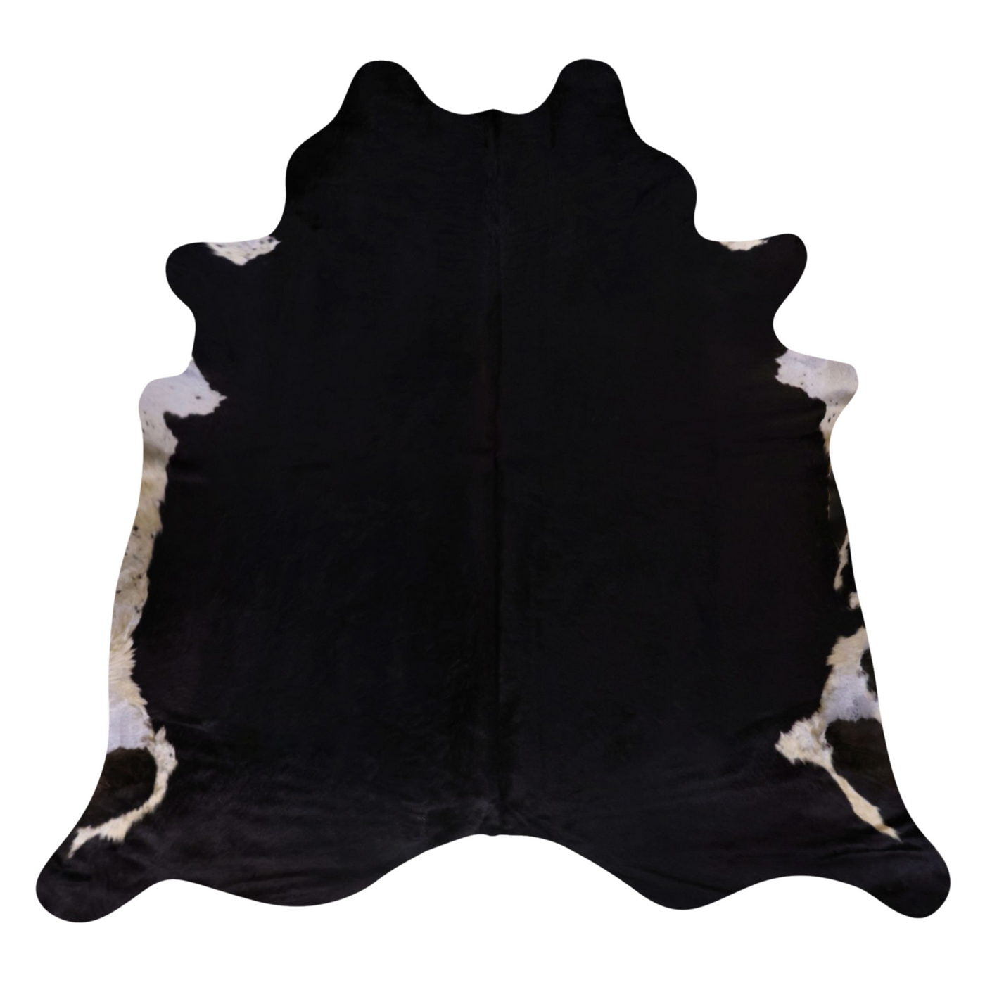 Natural Brazilian Cowhide Rug -  Espresso & Ivory