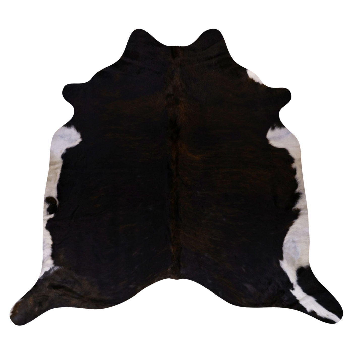 Natural Brazilian Cowhide Rug -  Espresso & Ivory