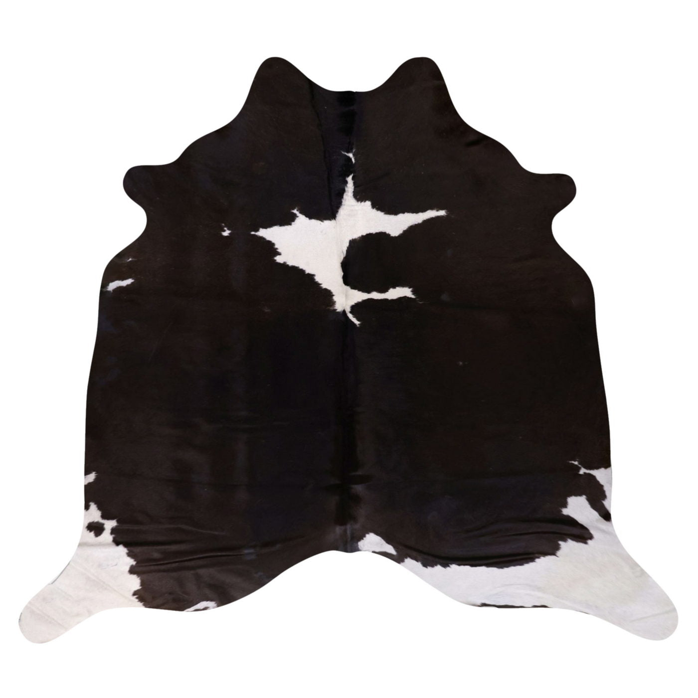 Natural Brazilian Cowhide Rug -  Espresso & Ivory