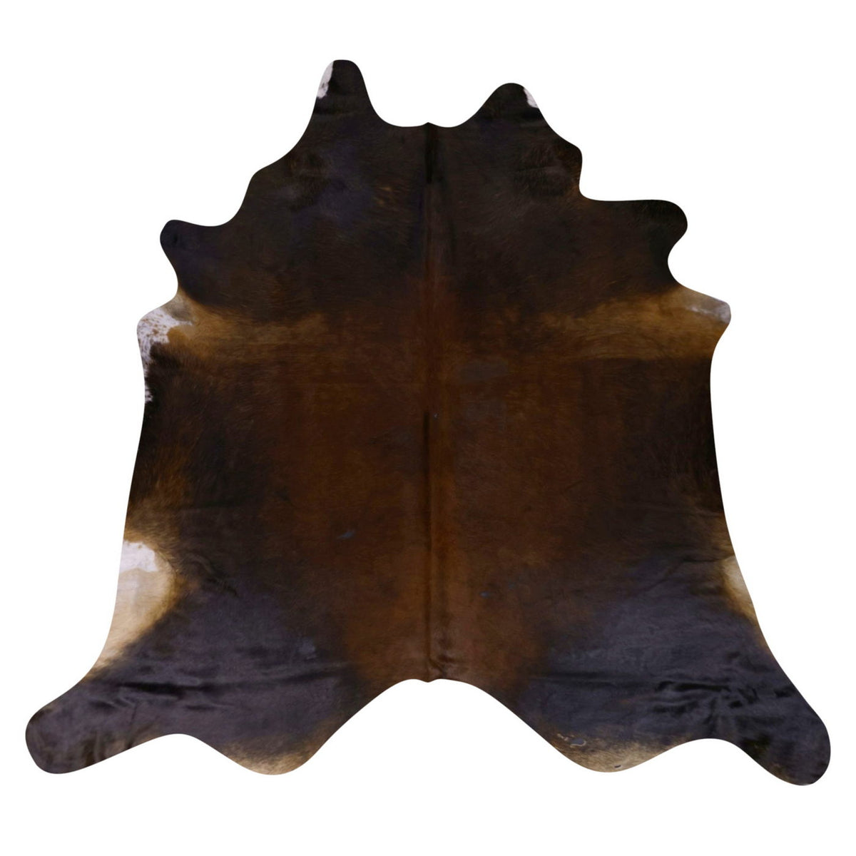 Natural Brazilian Cowhide Rug -  Espresso, Mocha & Ivory