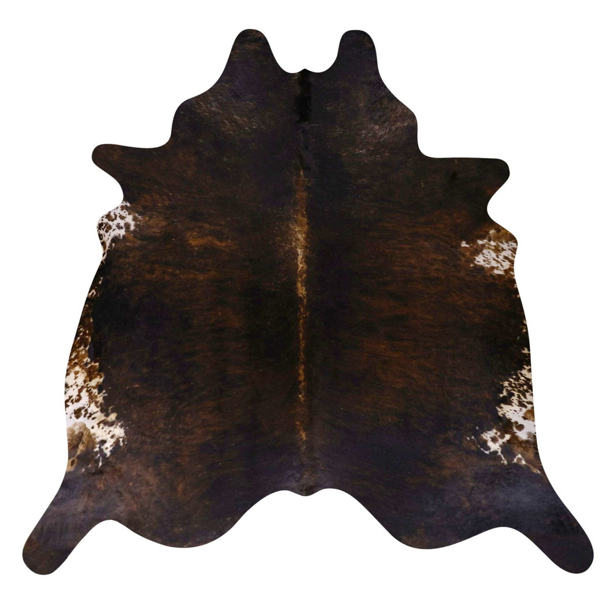 Natural Brazilian Cowhide Rug -  Espresso, Mocha & Ivory