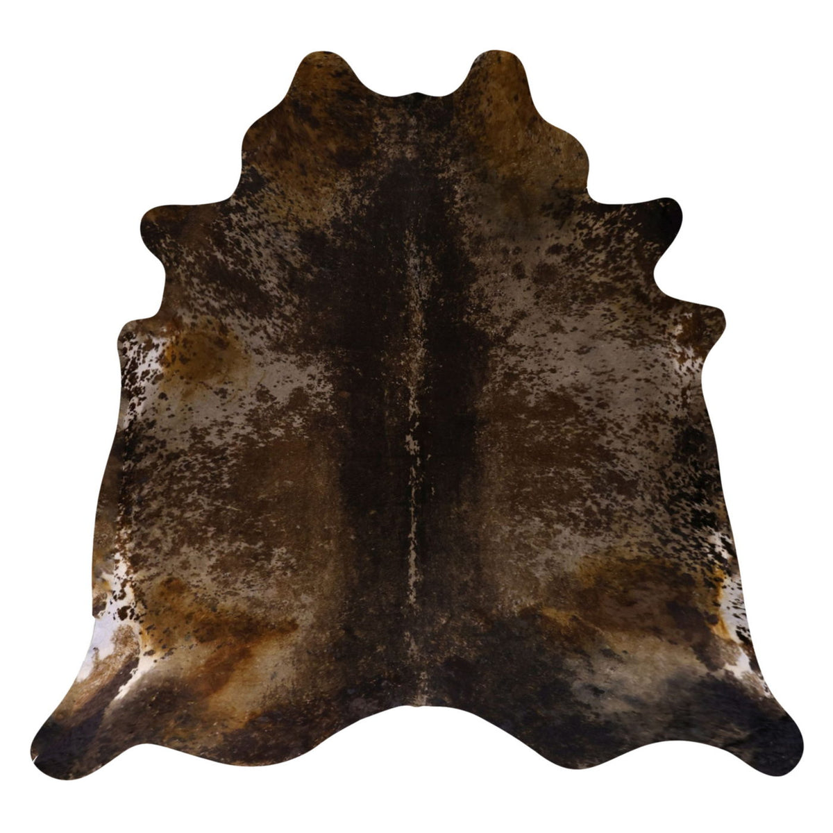 Natural Brazilian Cowhide Rug -  Espresso, Mocha & Ivory