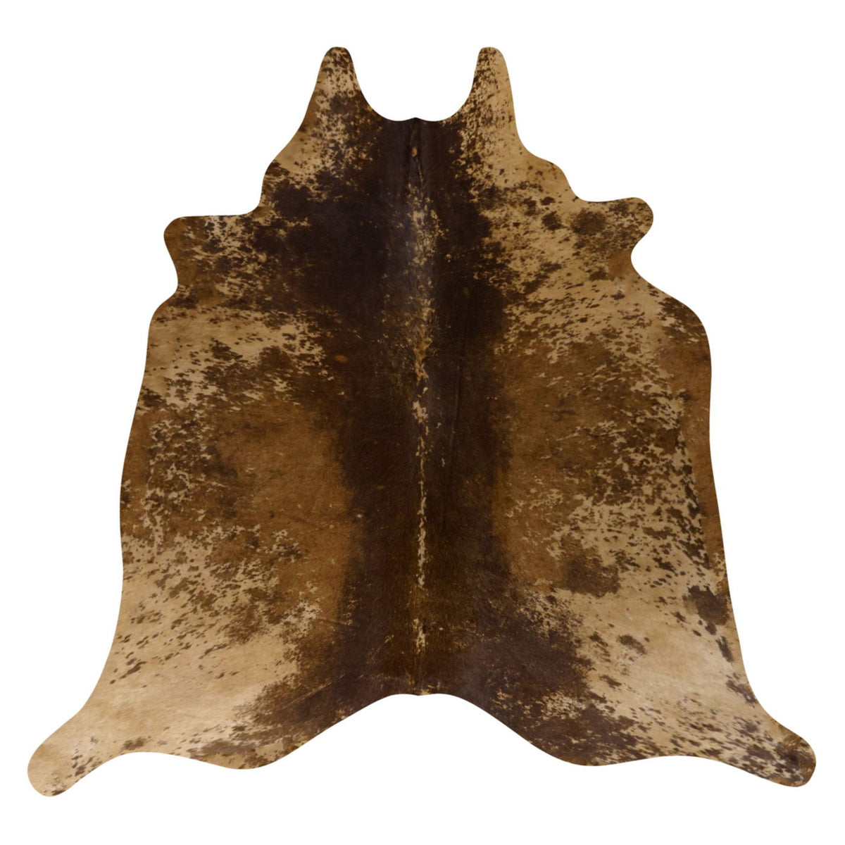 Natural Brazilian Cowhide Rug -  Caramel, Espresso & Ivory