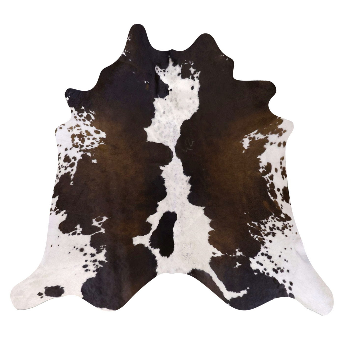 Natural Brazilian Cowhide Rug -  Espresso & Ivory