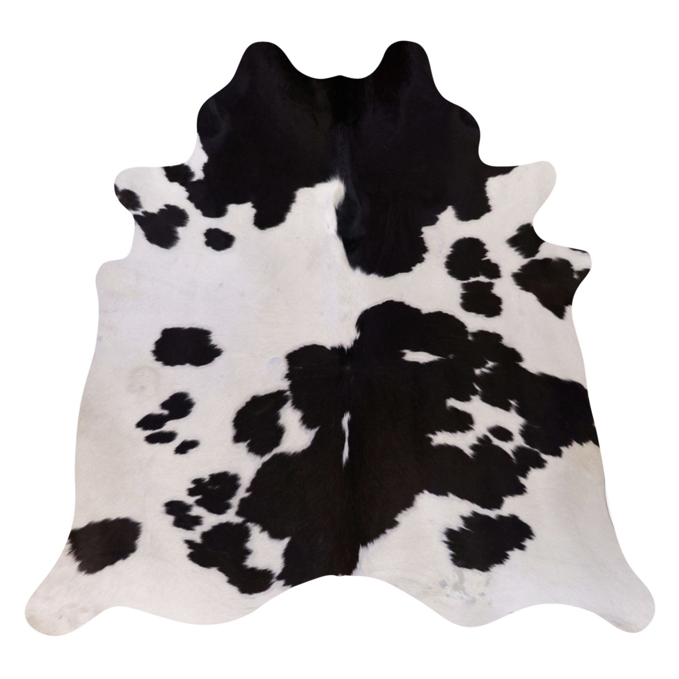 Natural Brazilian Cowhide Rug -  Espresso & Ivory