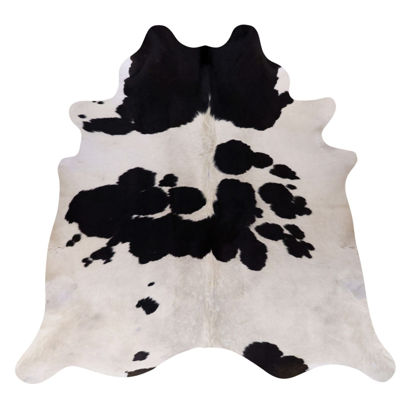 Natural Brazilian Cowhide Rug -  Ivory & Espresso