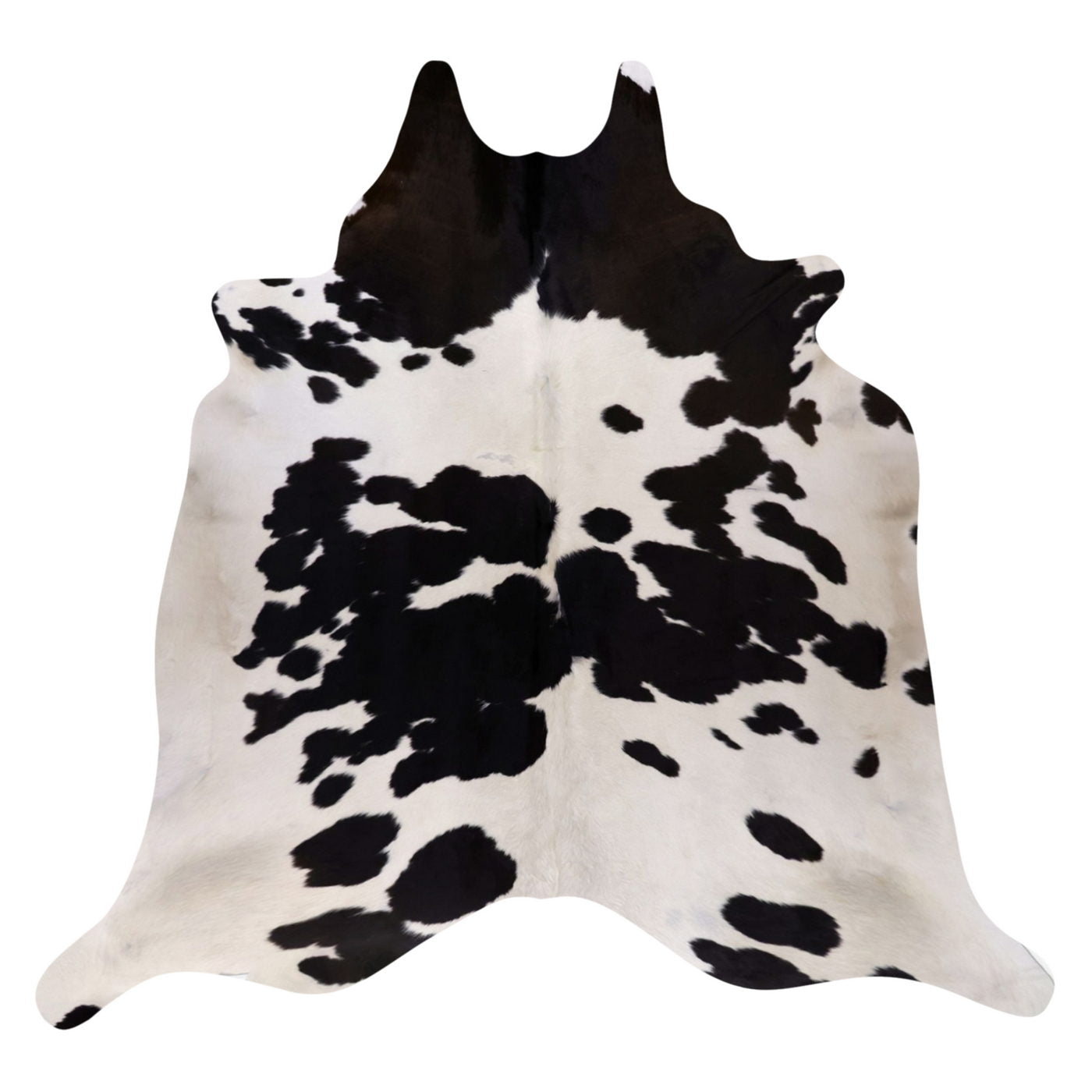 Natural Brazilian Cowhide Rug -  Ivory & Espresso