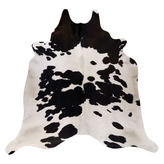 Natural Brazilian Cowhide Rug -  Ivory & Espresso