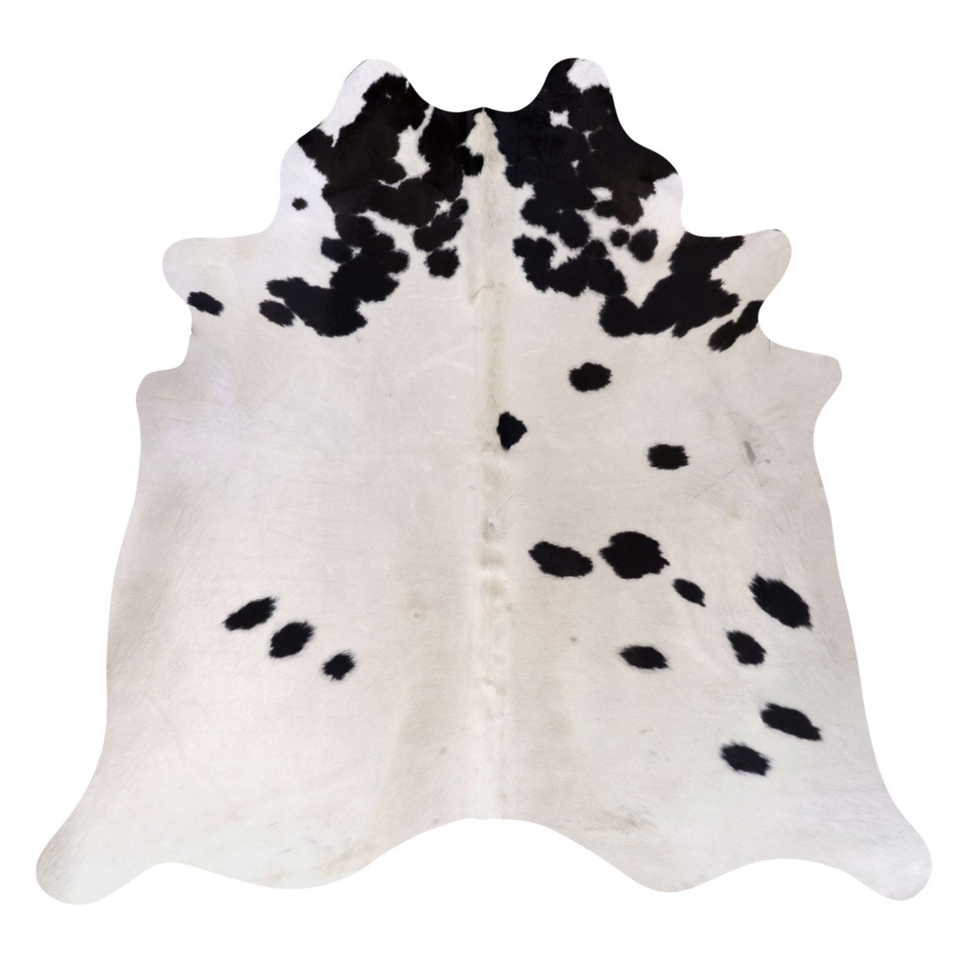Natural Brazilian Cowhide Rug -  Ivory & Espresso