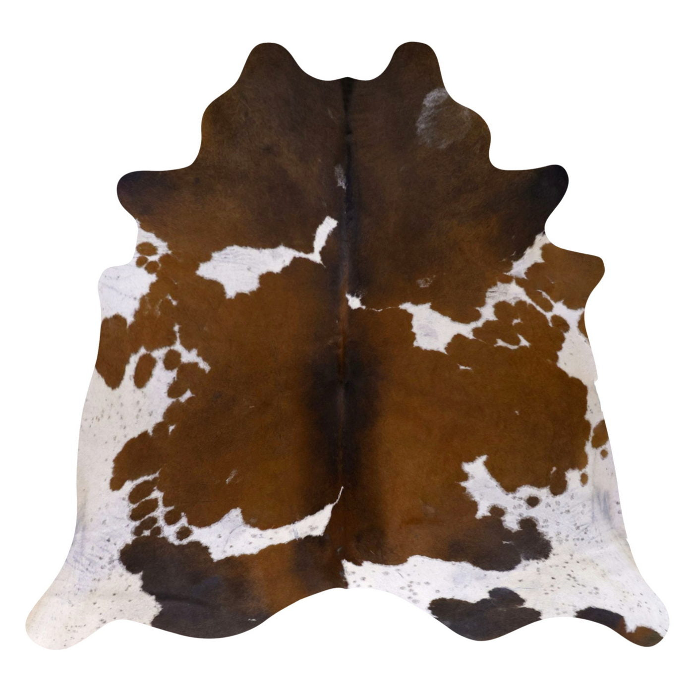 Natural Brazilian Cowhide Rug -  Mocha, Chocolate & Ivory