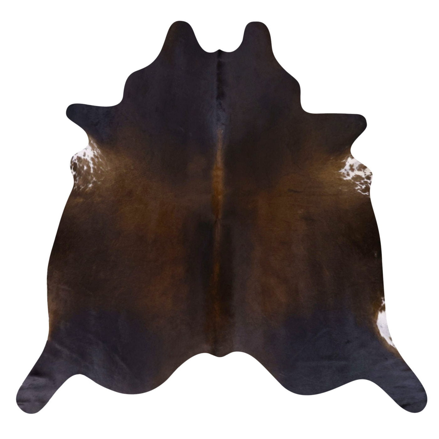 Natural Brazilian Cowhide Rug -  Chocolate & Espresso