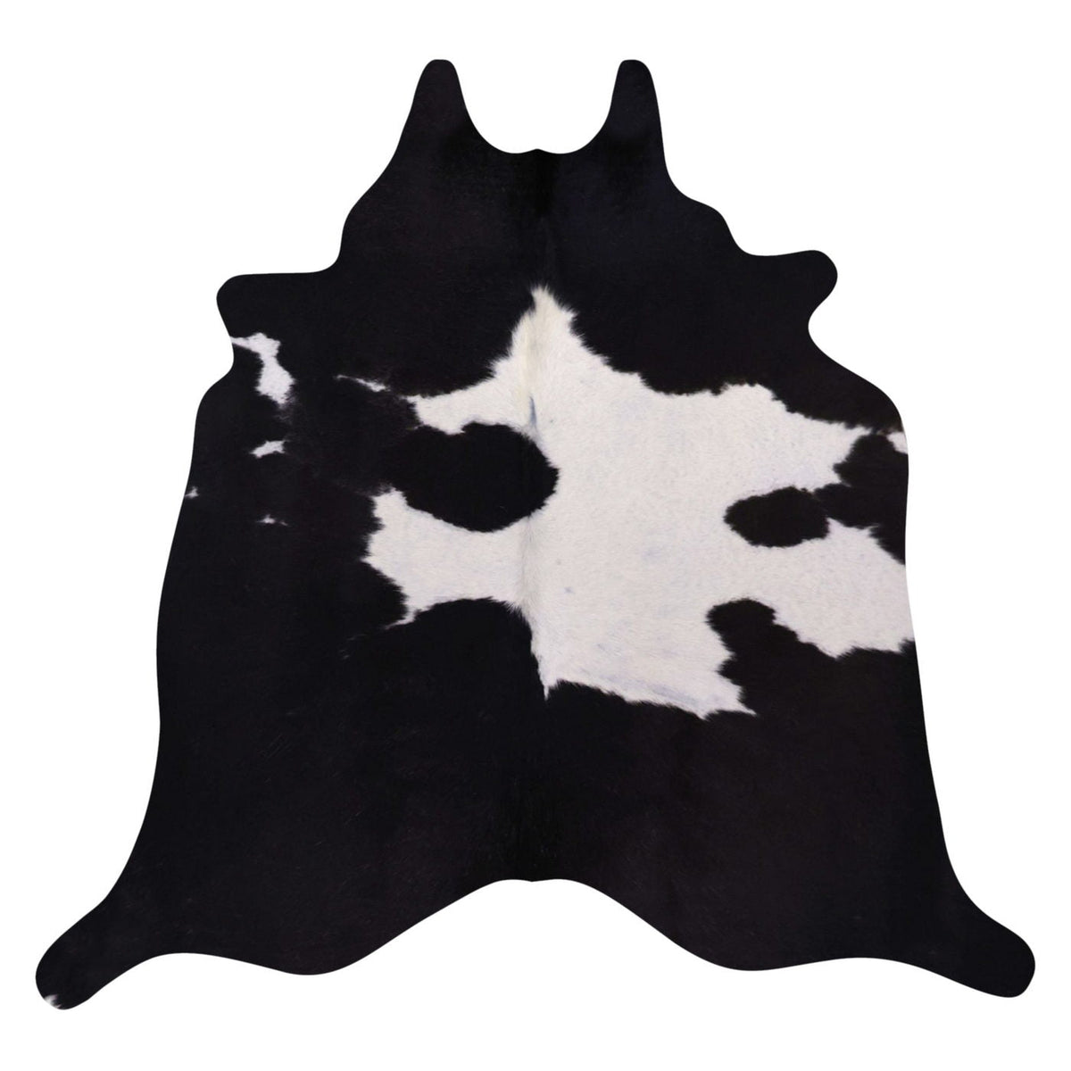 Natural Brazilian Cowhide Rug -  Espresso & Ivory