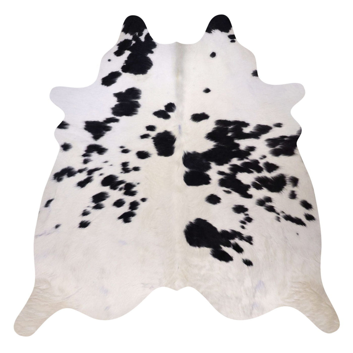 Natural Brazilian Cowhide Rug -  Ivory & Espresso