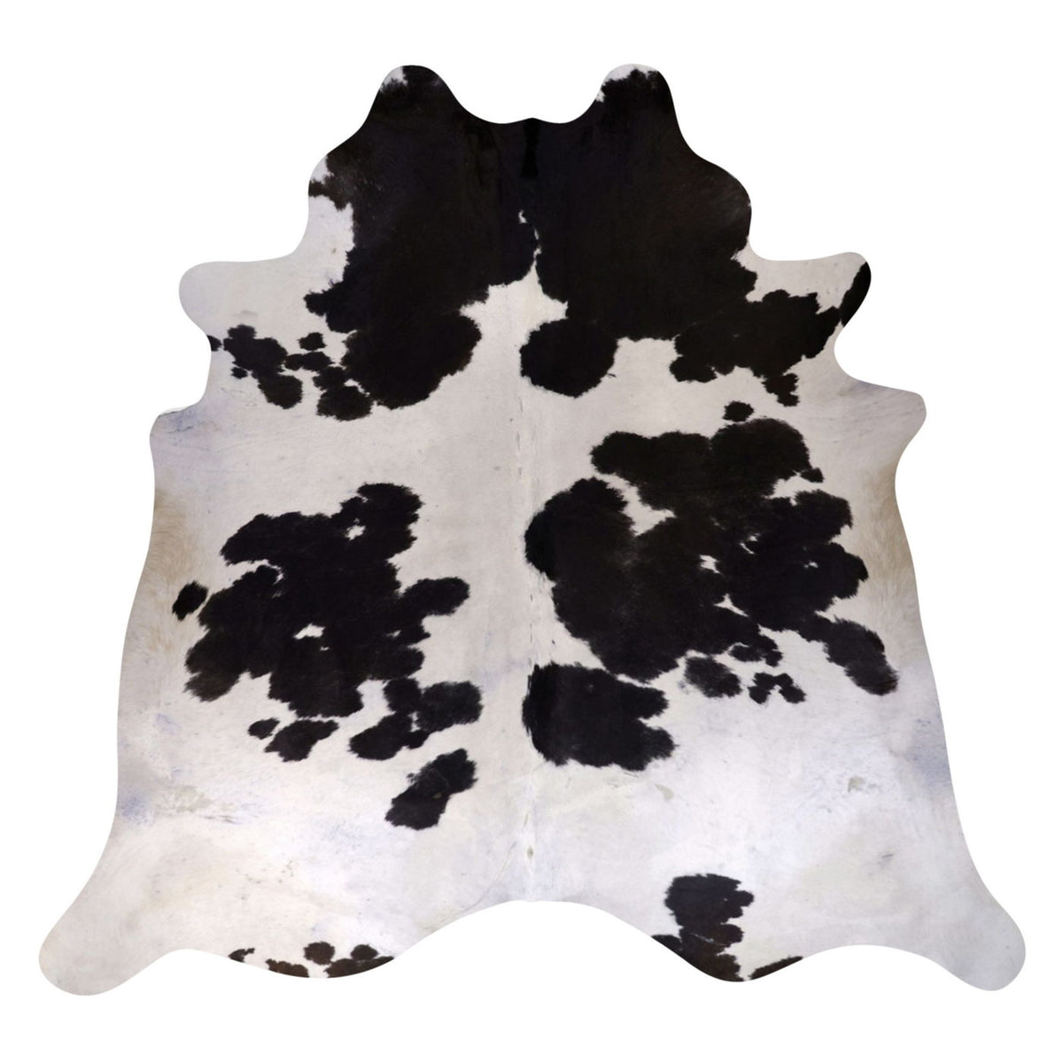 Natural Brazilian Cowhide Rug -  Ivory & Espresso