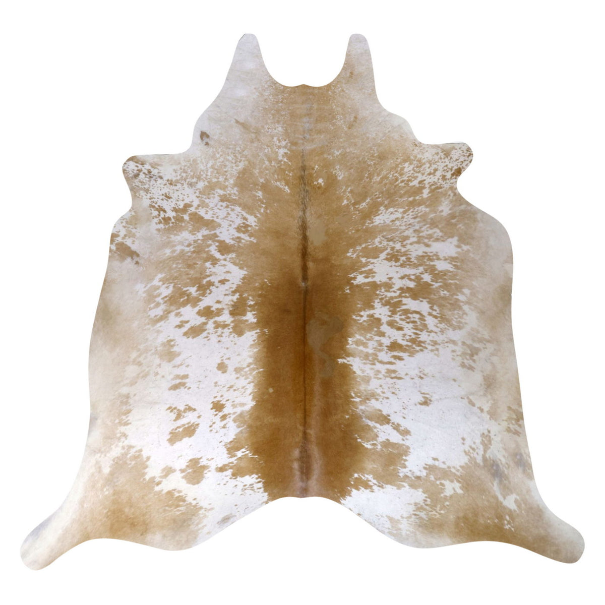 Natural Brazilian Cowhide Rug -  Ivory & Caramel