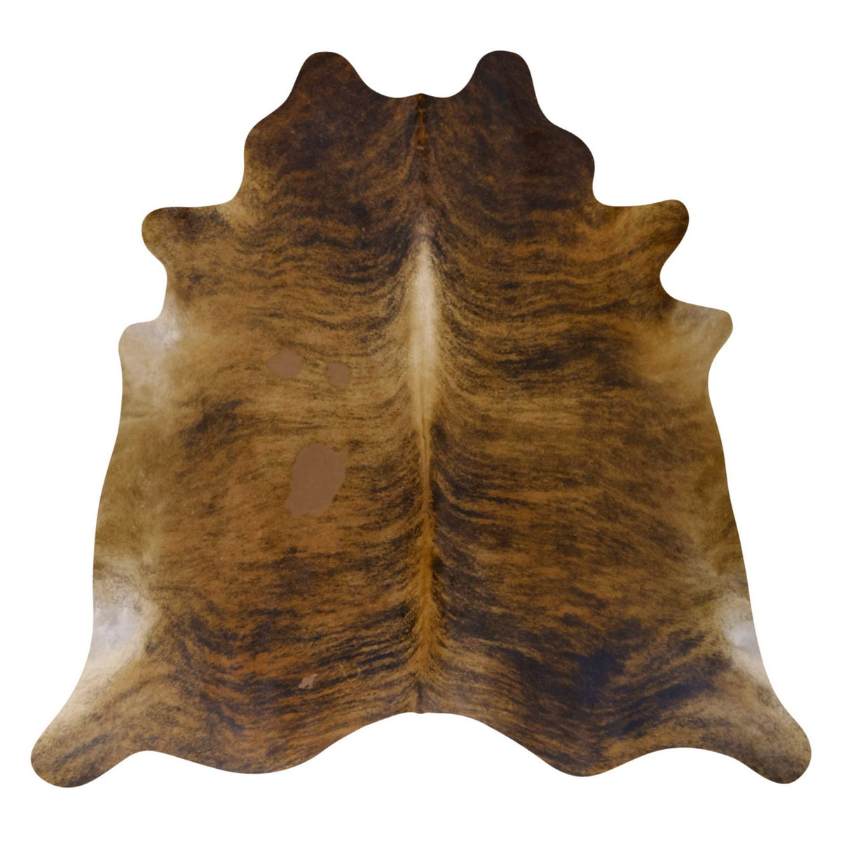 Natural Brazilian Cowhide Rug -  Caramel, Espresso & Ivory