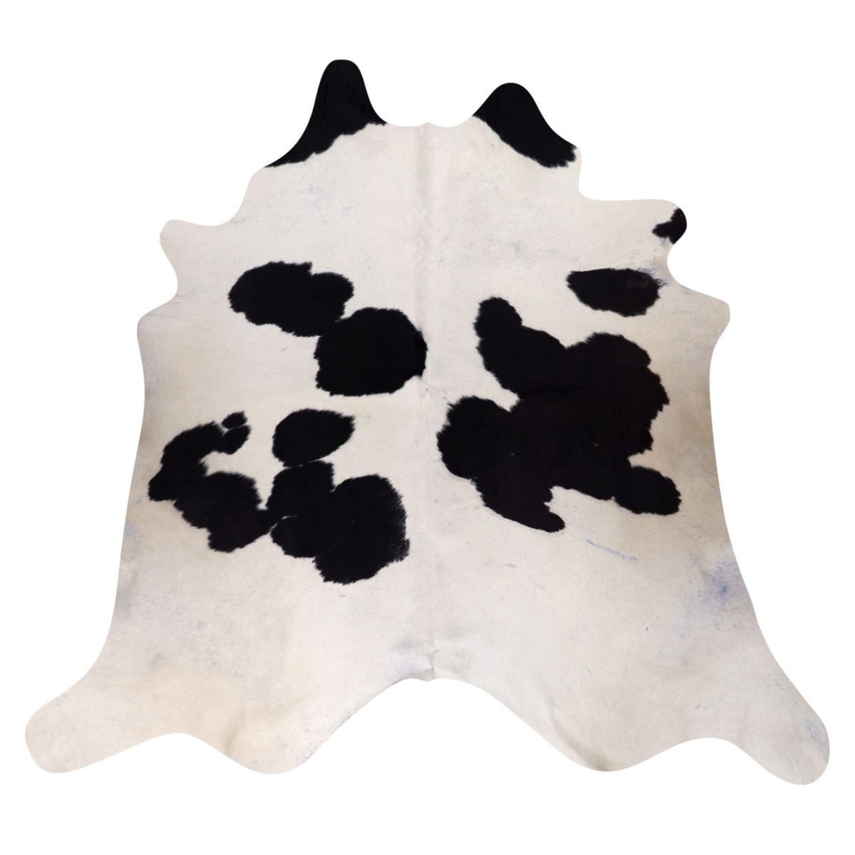 Natural Brazilian Cowhide Rug -  Ivory & Espresso