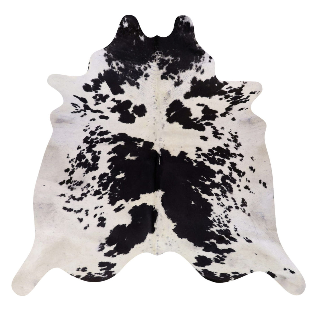 Natural Brazilian Cowhide Rug -  Ivory & Espresso