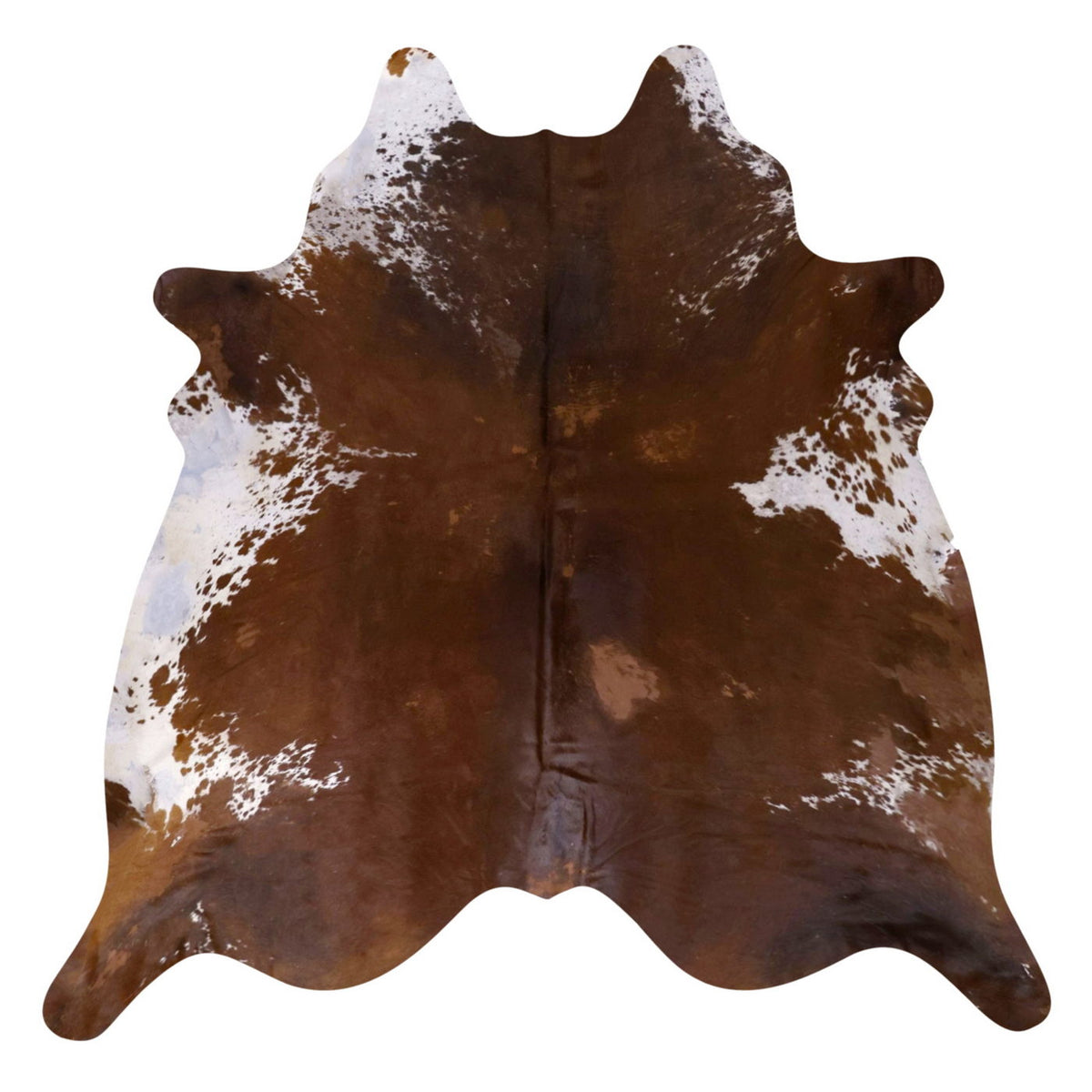 Natural Brazilian Cowhide Rug -  Mocha & Ivory